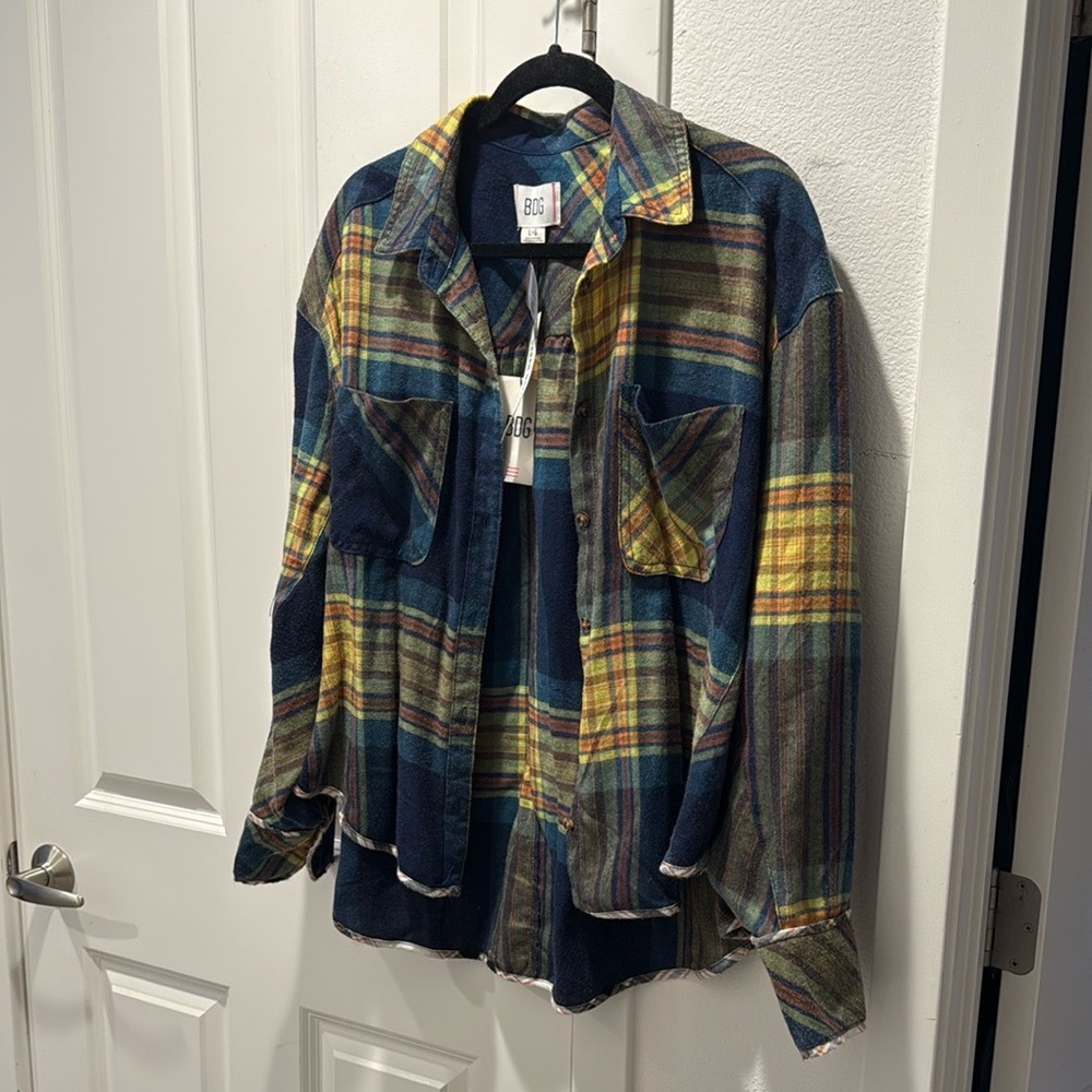 BDG Multicolor Plaid Button Down Shirt